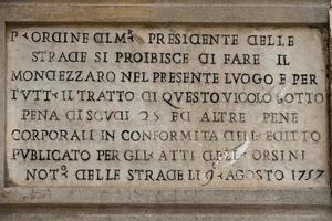 ordre d'édit d'inscription en marbre de rome 1757 photo