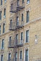 new york manhattan bâtiments détail de l'escalier d'incendie photo