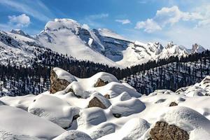 dolomites neige panorama grand paysage photo