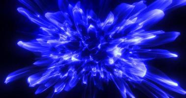 lignes brillantes bleues abstraites et vagues énergétiques magiques comme un cristal, arrière-plan abstrait photo