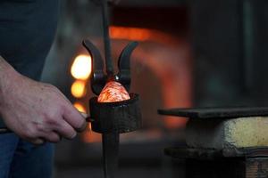 usine de soufflage de verre photo