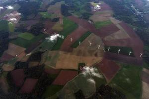 éoliennes vue aérienne panorama photo