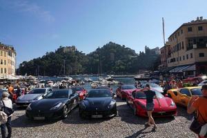 portofino, italie - 20 octobre 2018 - rallye ferrari rassemblant la convention supercar photo