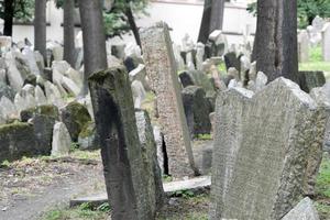 Prague, République tchèque - 17 juillet 2019 - vieux cimetière juif de Prague photo