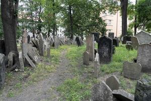 Prague, République tchèque - 17 juillet 2019 - vieux cimetière juif de Prague photo
