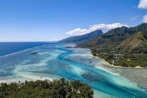 moorea île polynésie française lagon vue aérienne photo