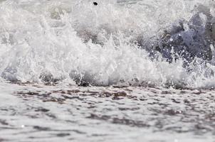 écume de mer. éclabousser d'eau photo