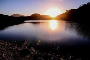 vue panoramique sur le coucher du soleil photo