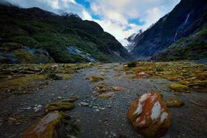 beau paysage du glacier franz josef destination de voyage la plus populaire en nouvelle-zélande photo