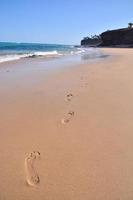 gros plan de sable de plage photo