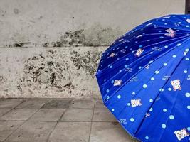 parapluie bleu avec motif de poupée photo