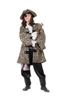 homme en costume de pirate avec pistolet photo