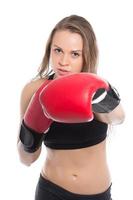 jolie femme boxe photo