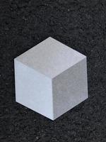 carreaux hexagonaux sur cube de céramique noire, losange photo