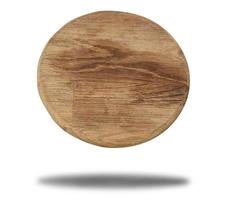 vieille planche de cuisine ronde en bois vide photo