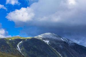 belle montagne et paysage nature panorama parc national de rondane norvège. photo