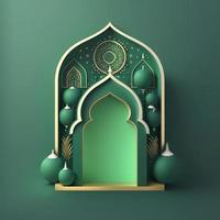 illustration de la décoration du ramadan kareem, rendu 3d photo