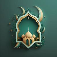illustration de la décoration du ramadan kareem, rendu 3d photo