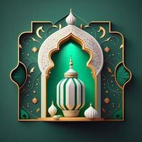 illustration de la décoration du ramadan kareem, rendu 3d photo