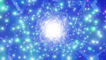 bleu brillant brillant sci-fi espace particule galaxie illustration 3d fond papier peint design artwork