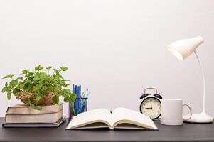 livres sur le bureau photo