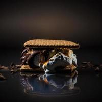 photo smores sur fond noir photographie alimentaire