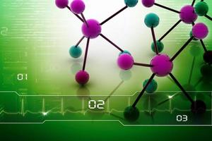 illustration numérique de molécules en arrière-plan abstrait photo