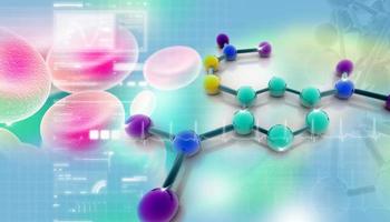 illustration numérique de molécules en arrière-plan abstrait photo