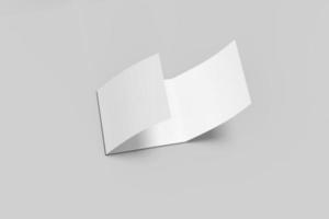 maquette de brochure à trois volets carrée en papier vierge