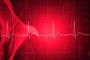 illustration numérique de l'écran du moniteur cardiaque avec signal de battement normal photo