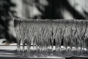 De nombreux verres de champagne close up detail photo