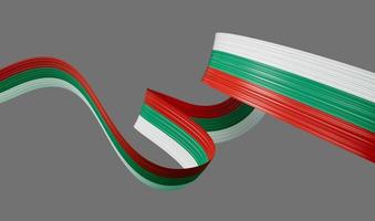 fond de drapeau de pays bulgarie ondulé pour l'illustration 3d de la fête de l'indépendance photo