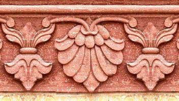 mur du bâtiment du patrimoine du fort de lahore avec art ancien photo