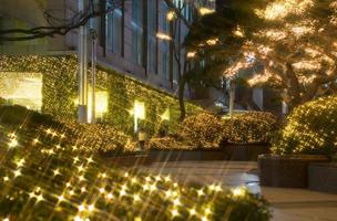 photo de nuit de noël à myeongdong, corée