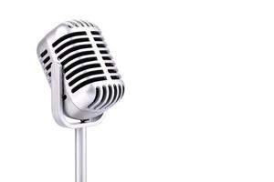 microphone sur fond blanc photo