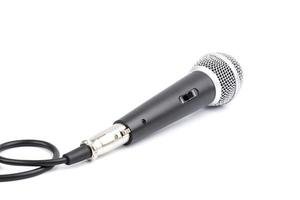 microphone sur fond blanc photo