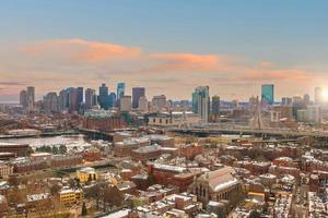 centre-ville de boston city skyline paysage urbain du massachusetts aux états-unis photo