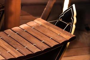 le xylophone est un instrument de musique thaïlandais. instruments thaïlandais unique instrument musical et asiatique de la thaïlande. photo