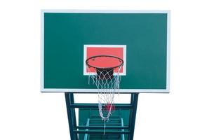 panier de basket en bois isoler fond blanc, panier de basket photo
