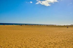 vue panoramique sur la plage, îles canaries photo