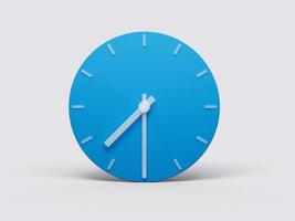 temps d'horloge minimal 7 heures 30 ou sept heures trente sur fond pastel clair illustration 3d photo