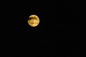 pleine lune, lune jaune photo