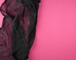 noir textile gaze sur une rose Contexte photo