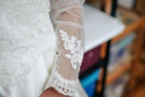 fille dans une mariage robe fermer photo