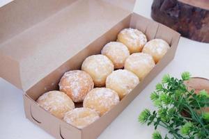 délicieux boule de neige beignets comme une Contexte photo