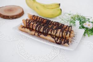 délicieux Chocolat parfumé banane Rouleaux photo