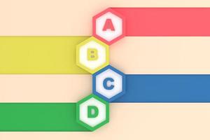 infographie pour ensemble de coloré hexagone boutons, bannière conception comme ensemble. photo