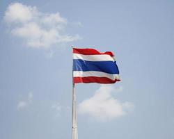 drapeau thaïlandais sur poteau photo