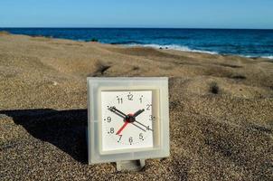 horloge à la plage photo