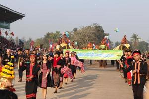 sayaboury, laos - 17 février 2018 - le festival des éléphants a lieu chaque année en février à sayaboury. il s'agit de promouvoir la conservation des éléphants et la promotion de la tradition et de la culture lao. photo